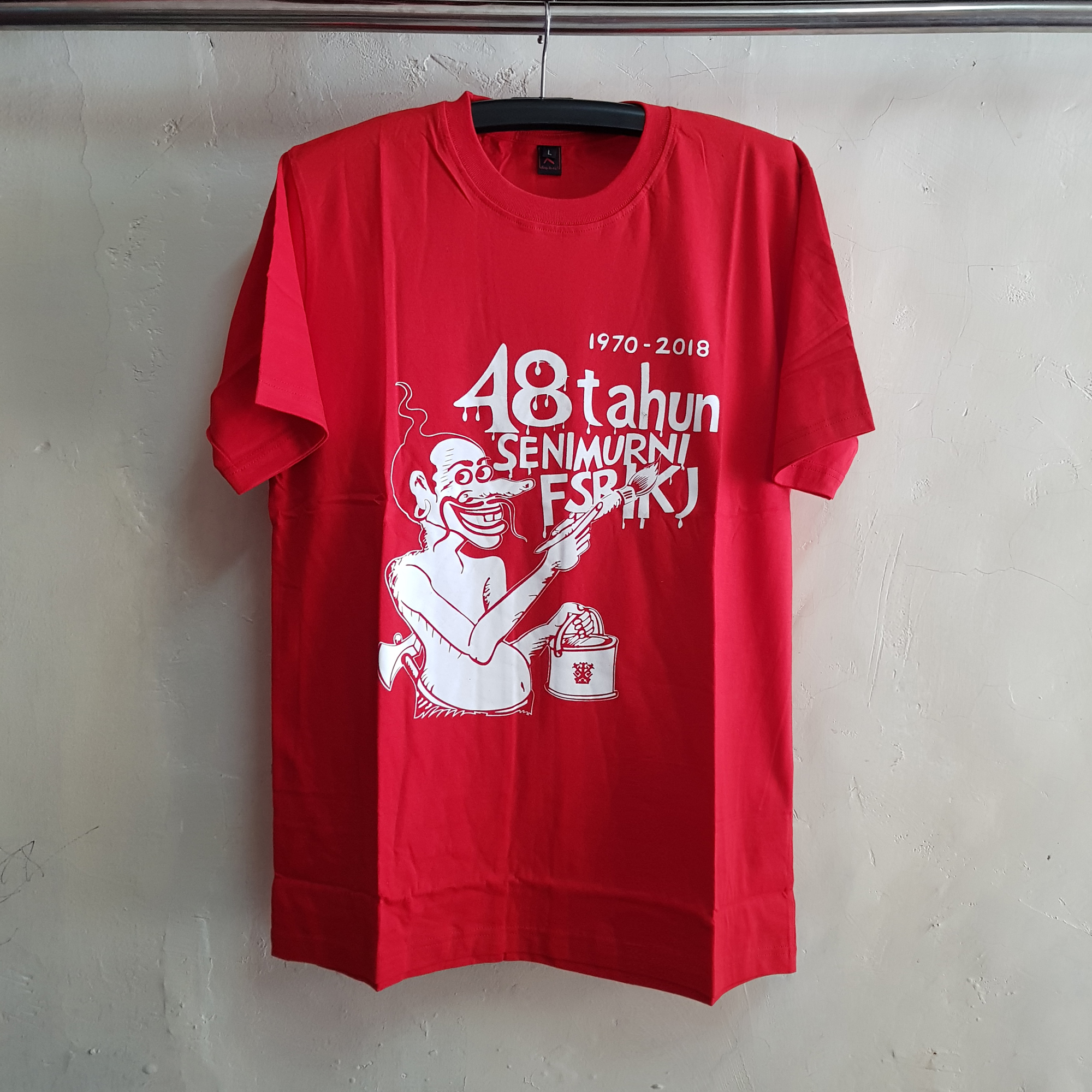 Kaos Oblong Merah, T-Shirt Seni Murni IKJ