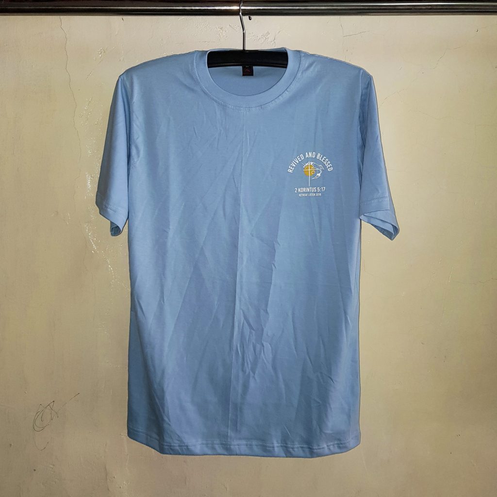 Kaos Oblong Baby Blue, Seragam Kaos Cotton